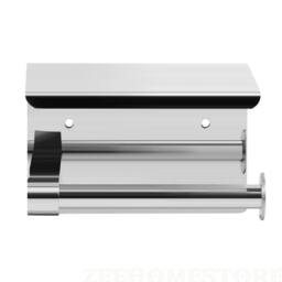 SPETLEK Bathroom Toilet Paper Roll Holder Wall-Mounted in Silver - thumbnail 4