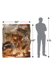 Hasbro Dungeons & Dragons Tiamat Art Blanket 152 x 127 cm in White - thumbnail 5