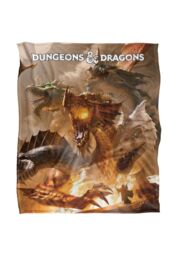 Hasbro Dungeons & Dragons Tiamat Art Blanket 152 x 127 cm in White - thumbnail 1