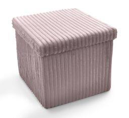 Home Republic Corduroy Foldable Storage Ottoman in Pink - Size: 2 Seater - thumbnail 3