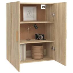 Berkfield Home Hanging Wall Cabinet Sonoma Oak 69.5x34x90 cm in Brown - thumbnail 5
