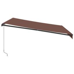 Berkfield Home Manual Retractable Awning Brown 400x350 cm - thumbnail 4