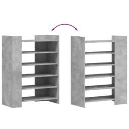 Berkfield Home Shoe Cabinet Concrete Grey 74.5x37.5x100 cm Engineered Wood - thumbnail 7