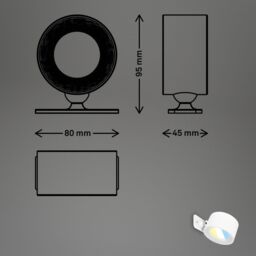 BRILONER 2 X Led Wall Light Rechargeable Reading Lamp Magnet Adjustable White Spotlight - thumbnail 8