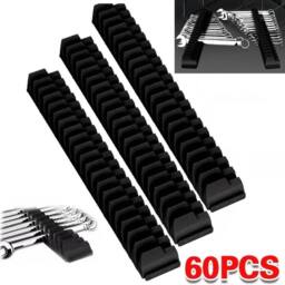 EONLION 60x Magnetic Spanner Organizer Holder Wrench Rack in Black - Size: 1000mm × 2000mm - thumbnail 5