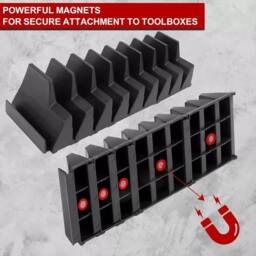 EONLION 60x Magnetic Spanner Organizer Holder Wrench Rack in Black - Size: 1000mm × 2000mm - thumbnail 4