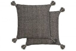 New Edge Blinds Hartley Cushion Cover in Black - Size: 43 cm x 43 cm - thumbnail 1