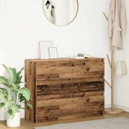 Berkfield Home Sideboard Old Wood 100x35x76 cm Engineered Wood in Brown - Size: 100 x 35 x 76 cm - thumbnail 1