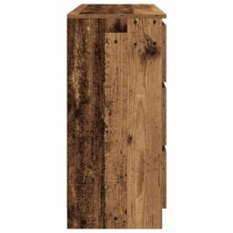 Berkfield Home Sideboard Old Wood 100x35x76 cm Engineered Wood in Brown - Size: 100 x 35 x 76 cm - thumbnail 7