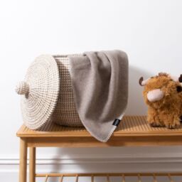 Native Natural Soft Beige Pure Wool Baby Blanket - Size: Small