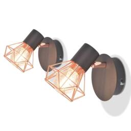 Berkfield Home Wall Lamps 2 pcs with 2 LED Filament Bulbs 8 W - thumbnail 2