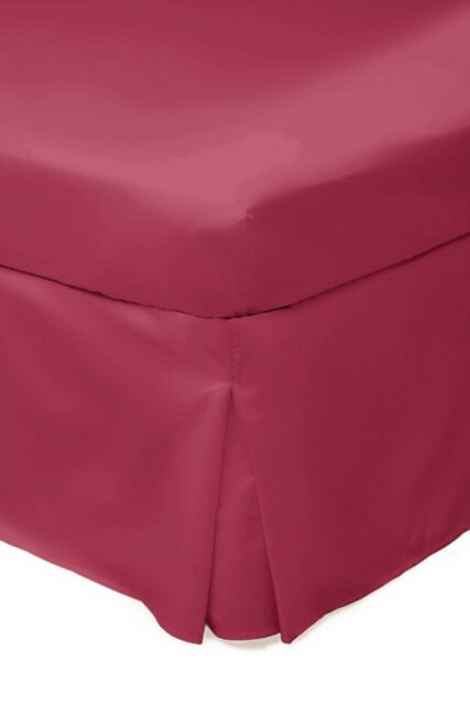 Belledorm Easy Care 200 Thread Count Cotton Polyester Percale Platform Valance in Red - Size: King - image 1