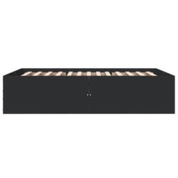 Berkfield Home Modern Bed Frame without Mattress Black 120x190 cm Small Double - thumbnail 5