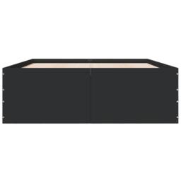 Berkfield Home Modern Bed Frame without Mattress Black 120x190 cm Small Double - thumbnail 4