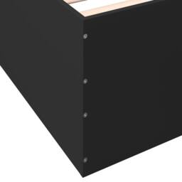 Berkfield Home Modern Bed Frame without Mattress Black 120x190 cm Small Double - thumbnail 8