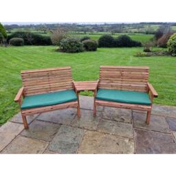 Churnet Valley Garden Furniture Ltd Valley 4 Seat Set 2X2B Angled Tray - Timber - Fully Assembled in Brown - thumbnail 4