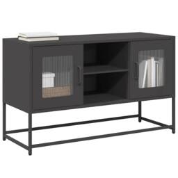 Berkfield Home TV Cabinet Black 100.5x39x60.5 cm Steel - thumbnail 2