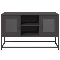 Berkfield Home TV Cabinet Black 100.5x39x60.5 cm Steel - thumbnail 5