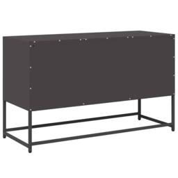 Berkfield Home TV Cabinet Black 100.5x39x60.5 cm Steel - thumbnail 8