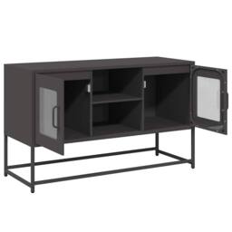 Berkfield Home TV Cabinet Black 100.5x39x60.5 cm Steel - thumbnail 6