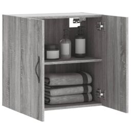 Berkfield Home Wall Cabinet Grey Sonoma 60x31x60 cm Engineered Wood - Size: 60 x 31 x 60 cm - thumbnail 4