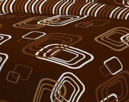 Homes-Linen Blake Geometric Reversible Duvet Cover Bedding Set in Chocolate - Size: Super King - thumbnail 2
