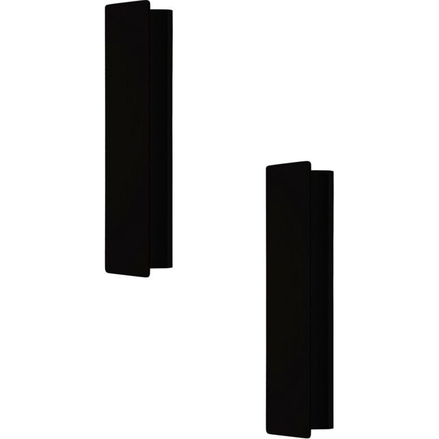 Loops 2 PACK Wall Light Colour Black Aluminium Steel Enclosure Bulb LED 12W Included - image 1