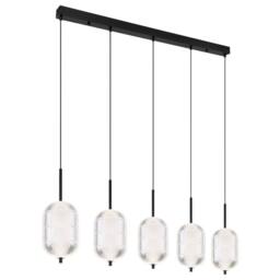 Netlighting Kurius Bar Pendant Ceiling Light Matt Black 5x LED 30004500K
