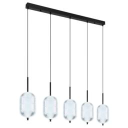 Netlighting Kurius Bar Pendant Ceiling Light Matt Black 5x LED 30004500K - thumbnail 6