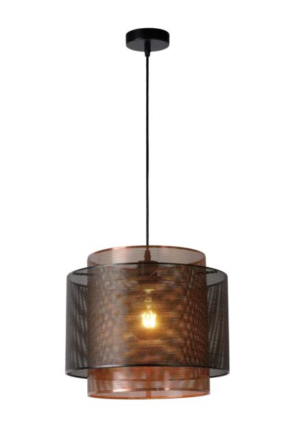 Lucide 'ORRIN' Dimmable Adjustable Height Indoor Modern Pendant Light 1xE27 in Black - image 1
