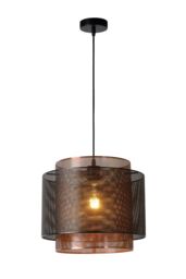 Lucide 'ORRIN' Dimmable Adjustable Height Indoor Modern Pendant Light 1xE27 in Black - thumbnail 1