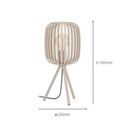 Eglo Romazzina Sandy-Coloured Caged Table Lamp in Beige - thumbnail 5