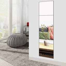 Kelvenix 4Pcs 30X30cm Square Self Adhesive Stick Mirror Home Decor New in Silver - Size: 30X30 cm - thumbnail 6