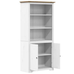 Berkfield Home Bookcase BODO White & Brown 80x40x172 cm Solid Wood Pine - Size: 80 x 40 x 172 cm - thumbnail 4