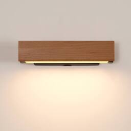 Pheashine Sleek Wall Light Black Wood Built-in LED 4W 3000K Warm White in Light Brown - thumbnail 3