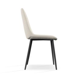 More4Homes Set Of 4 Maya Boucle Dining Chair Modern Padded Seat Metal Legs Kitchen in Ivory - thumbnail 4