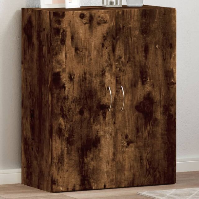Berkfield Home File Cabinet Smoked Oak 60x32x77.5 cm Engineered Wood in Brown - image 1