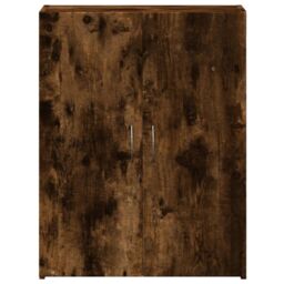 Berkfield Home File Cabinet Smoked Oak 60x32x77.5 cm Engineered Wood in Brown - thumbnail 4