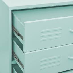 Berkfield Home Durable Chest of Drawers Mint 80x35x101.5 cm Steel - thumbnail 8