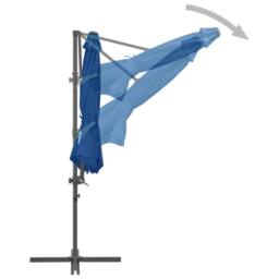 Berkfield Home Cantilever Umbrella with Steel Pole Azure Blue 300 cm - thumbnail 5