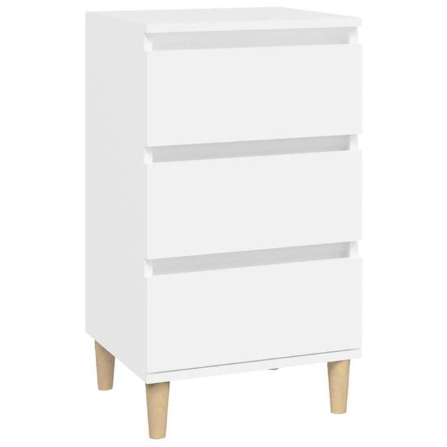 Berkfield Home Bedside Cabinet White 40x35x70 cm Engineered Wood - Size: 40 x 35 x 70 cm - image 1