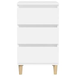 Berkfield Home Bedside Cabinet White 40x35x70 cm Engineered Wood - Size: 40 x 35 x 70 cm - thumbnail 6