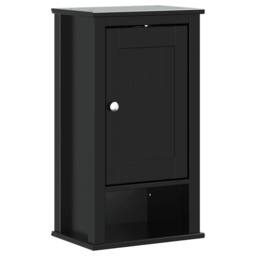 Berkfield Home 4 Piece Bathroom Furniture Set BERG Black Solid Wood Pine - thumbnail 4