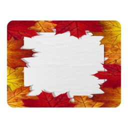 Benjamin Tate Design Autumn Border Blanket in Natural - Size: 120 cm x 150 cm - thumbnail 1