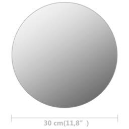 Berkfield Home Frameless Mirror Round 30 cm Glass in Silver - thumbnail 5