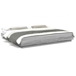 Berkfield Home Bed Frame with LED Lights without Mattress Grey Sonoma 200x200cm - Size: 200x200 cm - thumbnail 2