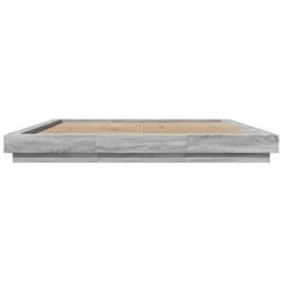 Berkfield Home Bed Frame with LED Lights without Mattress Grey Sonoma 200x200cm - Size: 200x200 cm - thumbnail 5