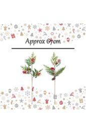 VFM e-Store 5 Head Poinsettia Bunch Christmas Decoration X 1 48cm Red, Green - thumbnail 2