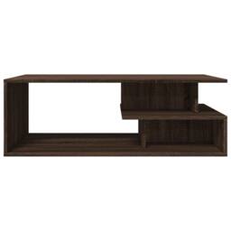 Berkfield Home Modern Coffee Table Brown Oak 102x55x35 cm Engineered Wood - Size: 102 x 55 x 35 cm - thumbnail 4