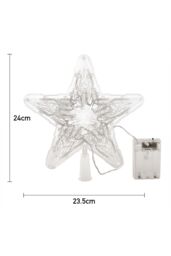 Living and Home 9.45in Christmas LED Star Tree Topper Colorful Flash Xmas Tree Decoration in Clear - thumbnail 6